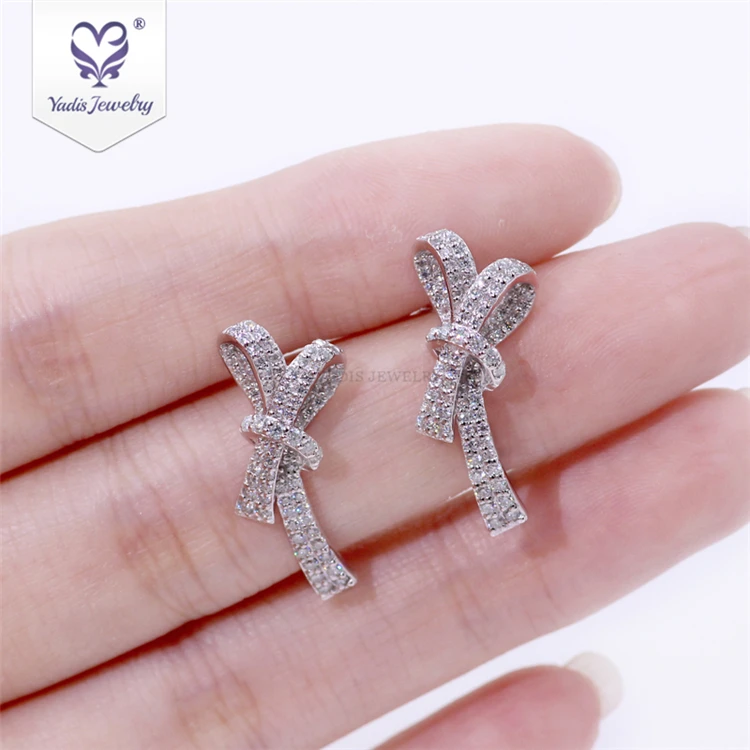 

Yadis Wholesale In Stock Small Moissanite Diamond Pieces Plating White gold 925 Sterling Silver jewelry charm earrings