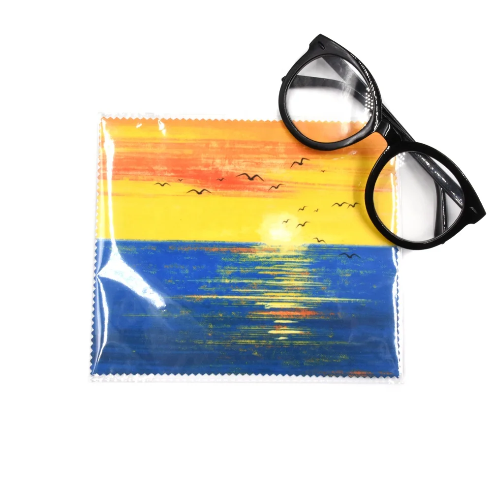 

High quality small carbon fiber glasses cleaning cloth with logo, Orange or customized