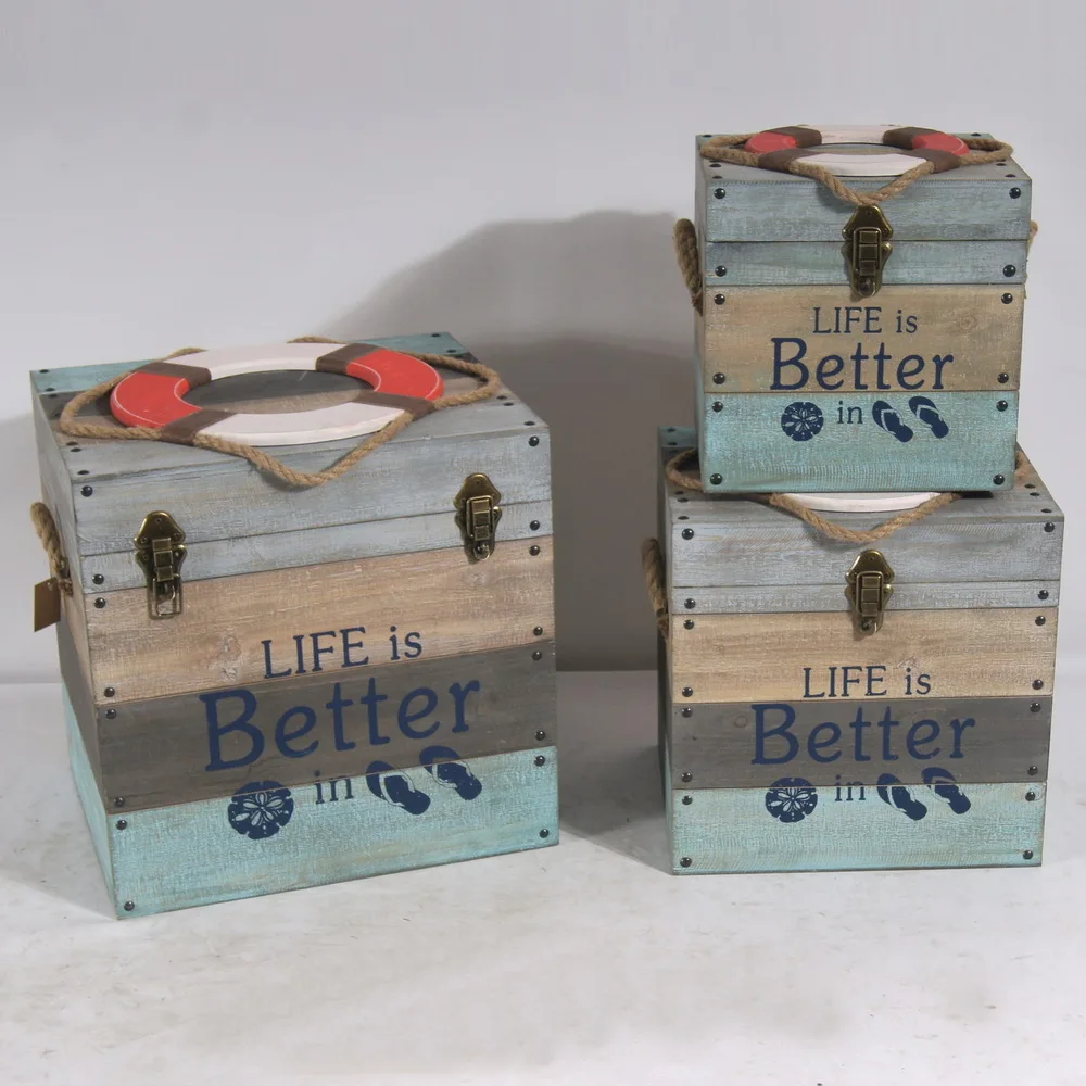 

Wood blocks decorate the metal handle wooden boxes wood chest storage box