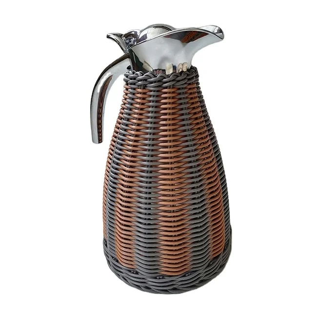 

Long effect insulation multi style creative rattan weaving household large capacity 201 stainless steel insulation kettle, Colorful