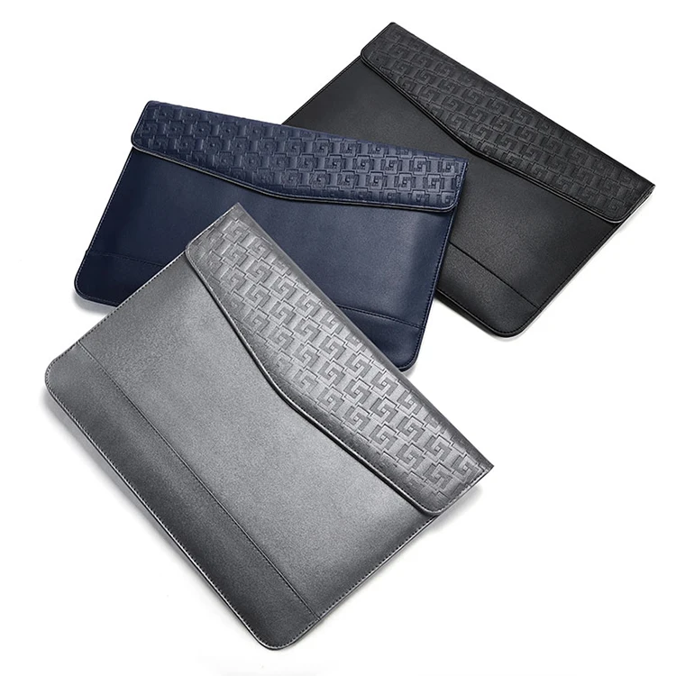 

new design leather 15.4 inch laptop clutch handbag for man