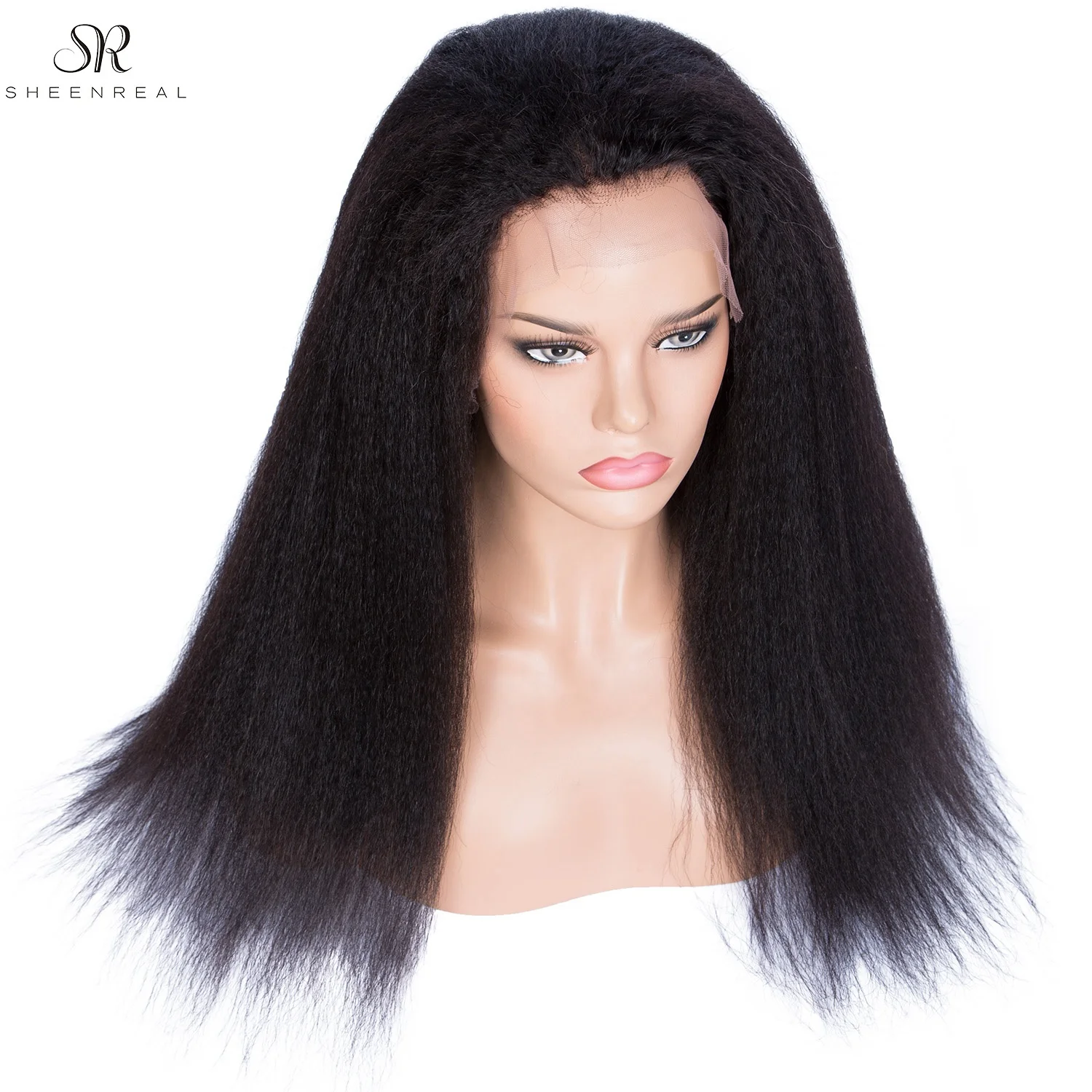 

Wholesale density 130%-180% 8inch-26inch remy human hair kinky straight brazilian hair lace front wig