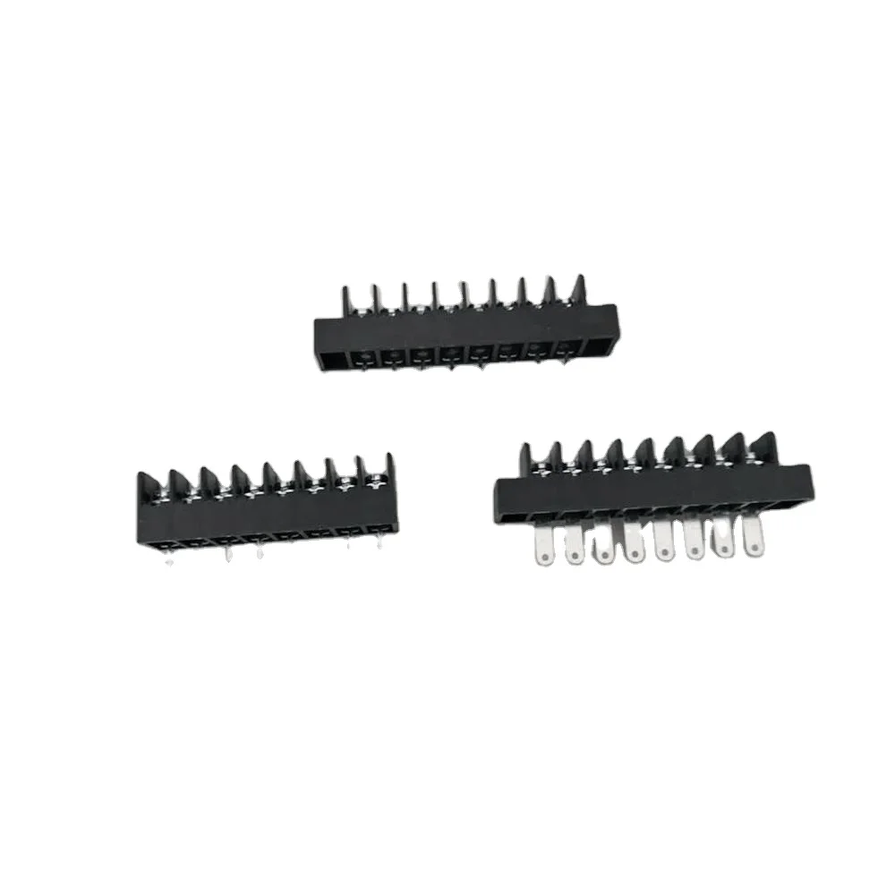 
8 Pin 6.35mm Pitch Barrier Strip Terminal Block Single Row Panel Mount  (1761554436)