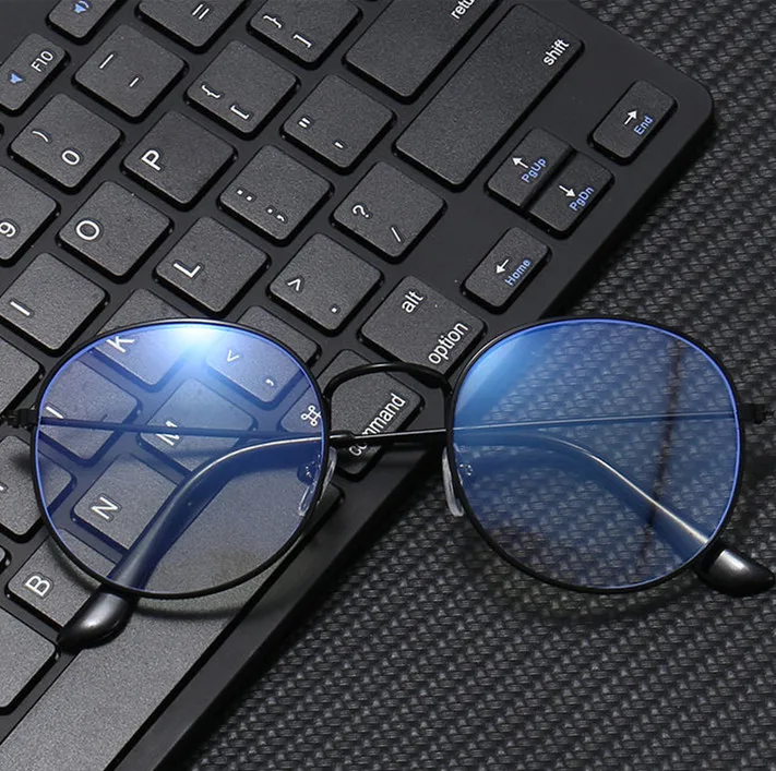 

high quality Round retro radiation proof anti blue light proof glasses