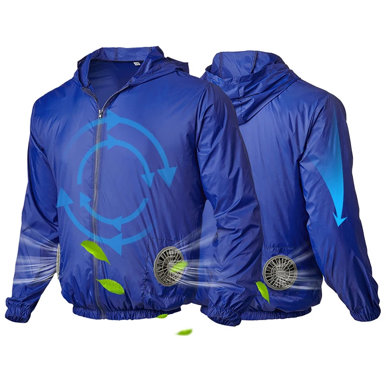 

Outdoor cooling jacket with air conditioning fan cooling jacket for man work clothes