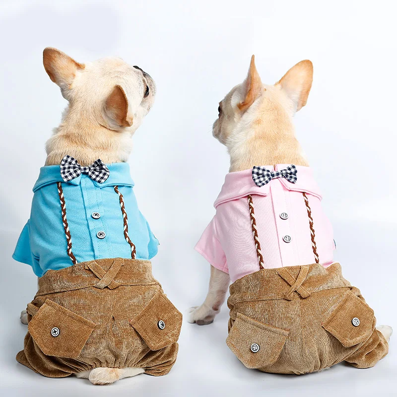 

Fashion Dog Coat Clothes 4 legs Pet Jumper Dog Jumpsuit, Blue, pink