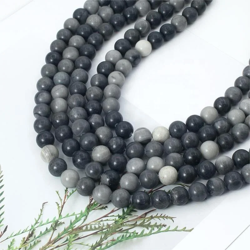 Natural Loose Gemstones Healing Crystals Yin Yang Bagua Taiji Stone for Jewelry Making Taichi Beaded Handmade Bracelets Necklace