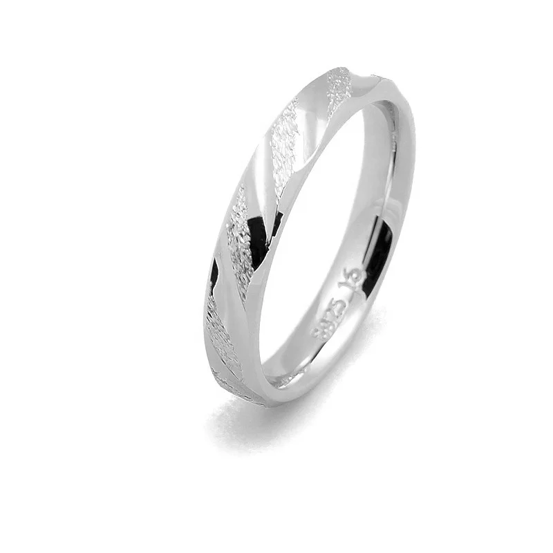 

RSA-TF08 Wholesale Simple Design 925 Sterling Silver Plain Ring Newest Design Couple Rings silver S925 Ring Man Woman