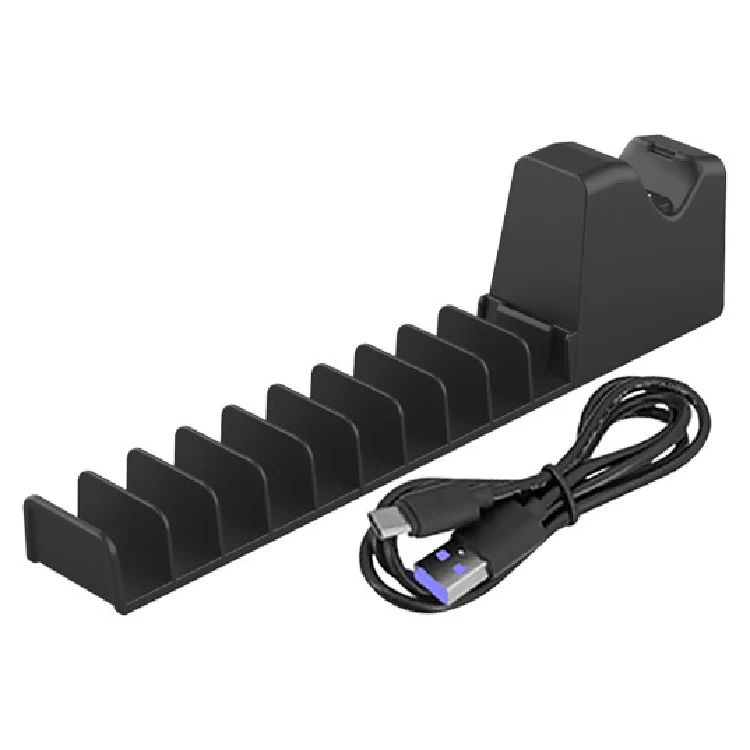 

Fast Dual Charging Dock Station With Game Accessories Game Storage Slots For PlayStation PS5 P5 Controller, White, black,for playstation ps5 p5 controller