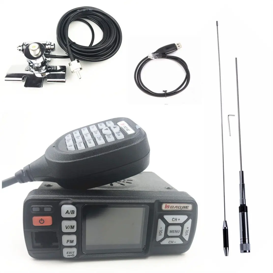 

Baojie BJ 318 Mini Mobile Radio 136 174 400 490MHz BJ 318 Dual Band Two Way Transceiver Car Walkie Talkie CB Radio BJ318 SSB