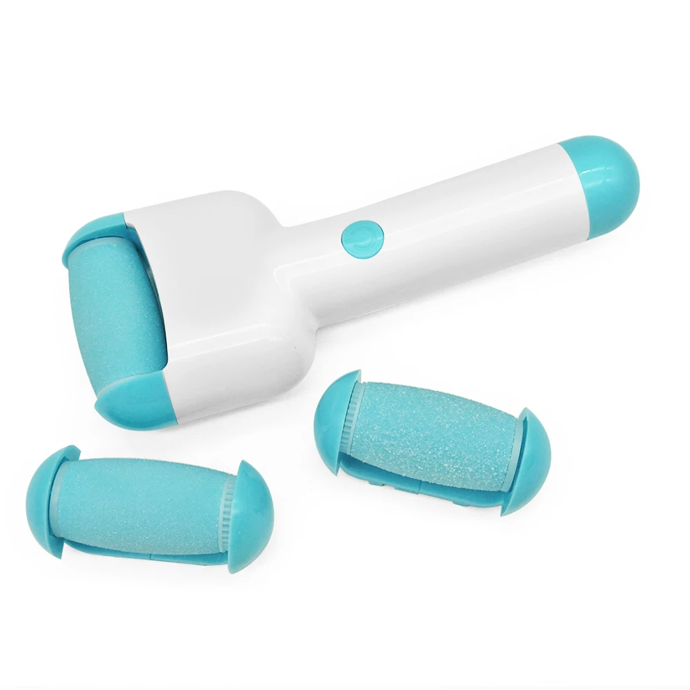 

Electric rotating roller can quickly remove rough skin pedicure device, Pink+blue