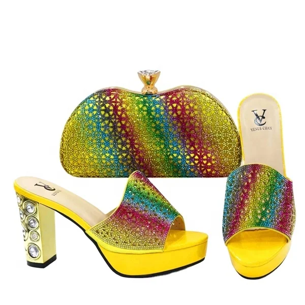 

2021 New Designs African Wedding High Quality Shoes And Bags