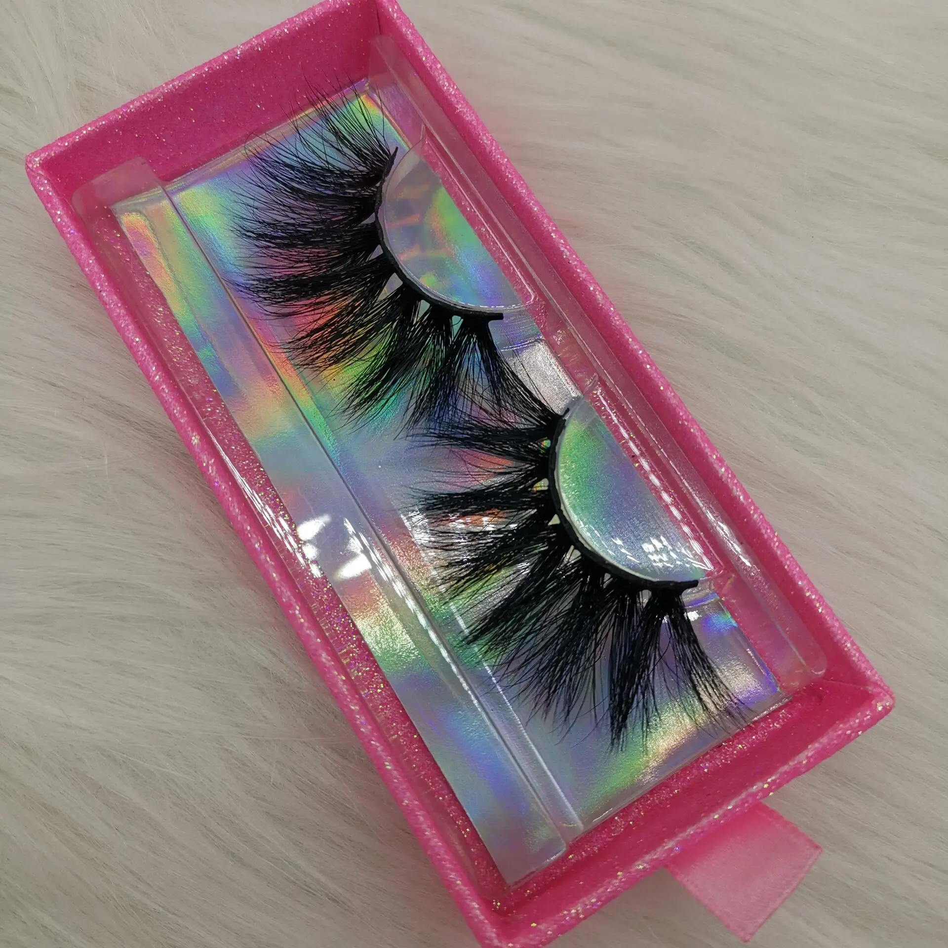 

Handmade Natural Mink Eyelashes Popular Style Eyelash Packaging Box Manufacturer's Price Lashes 3d Wholesale Vendor Bulk, Black