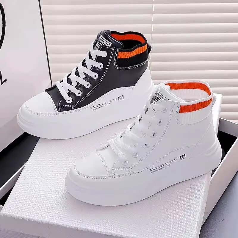 

New Design Women Sneakers Students Sport Shoe Version Base Thick Bottom girl Small White Causal Shoes