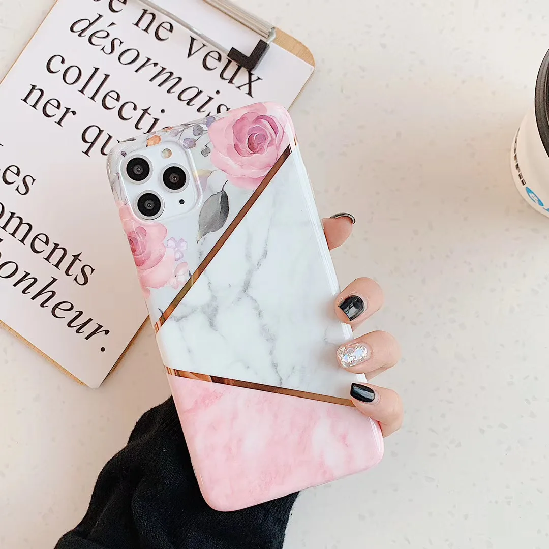 

Hot Selling IMD Marble tpu Soft Back Cover Phone Case For iPhone 11