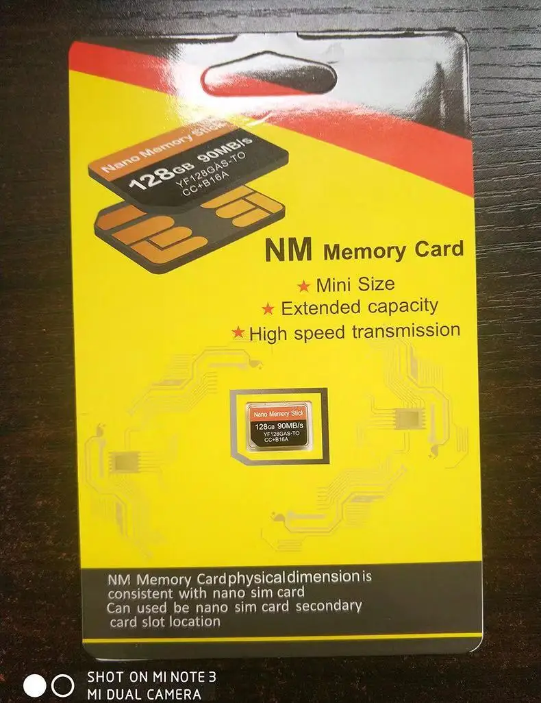 High Quality Original Stock Packaging Memory Card Nm Nano Sd 128gb With