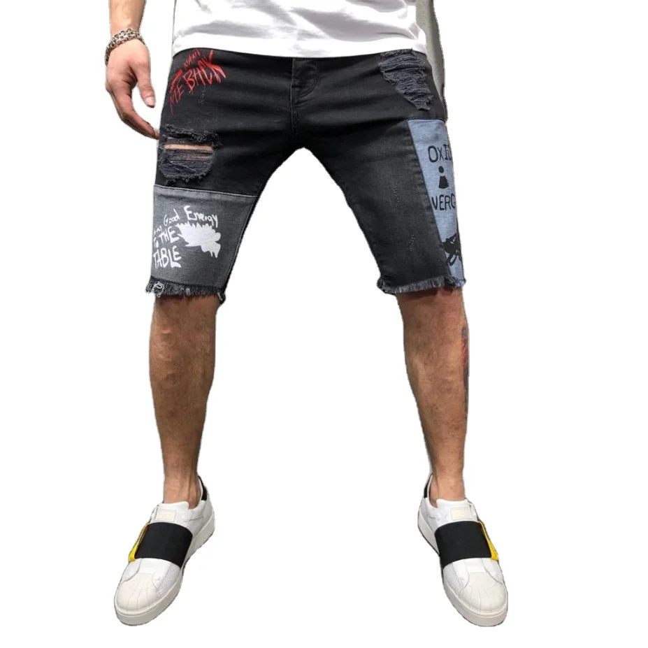 

2021 new mens denim distressed shorts with holes and slim slimming men's trousers cheap jeans for men bulk wholesale jean pants