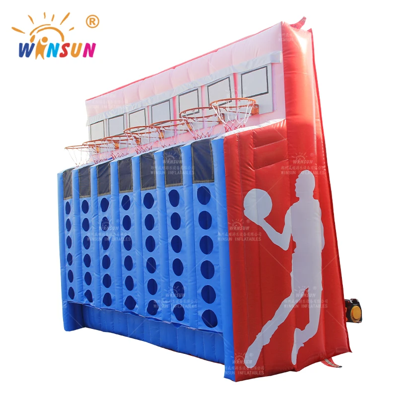 

WINSUN Carnival sports interactive inflatables connect 4 basketball shooting four game Inflatable Connect Four Basketball Game