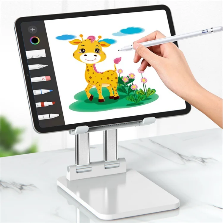 

Desk Adjustable Foldable Cell Phone Stand Holder Mobile Phone Mount for iPhone, Black white