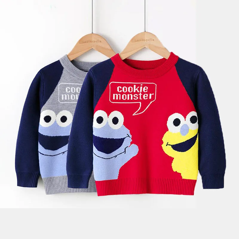 

European and American cartoon boys and girls frog pattern base sweater pullover children's clothing