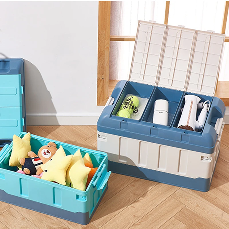 

42l plastic large tin storage box ottoman storage box, Beige , green , beige , blue