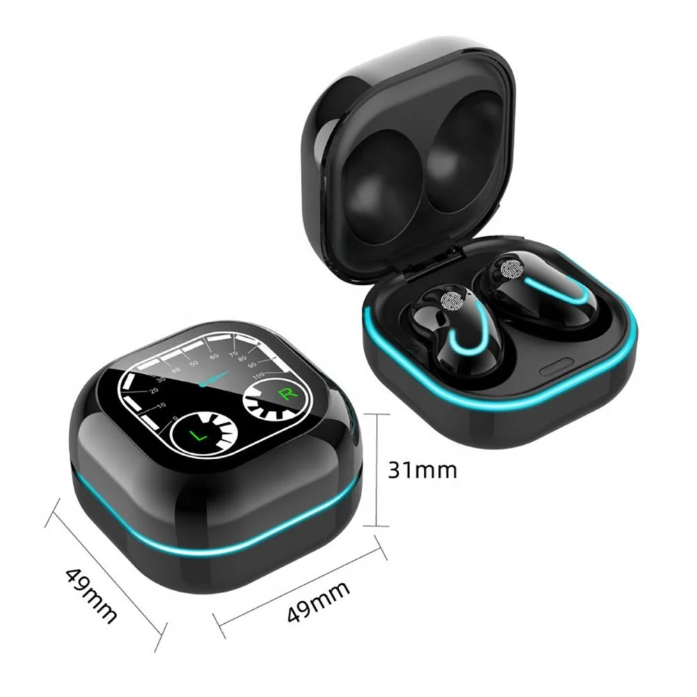 

2021 Waterproof HiFi Sound Timetable Display Earphones Stereo Sport Headsets S6 SE TWS Wireless Headphones Earbuds for Running