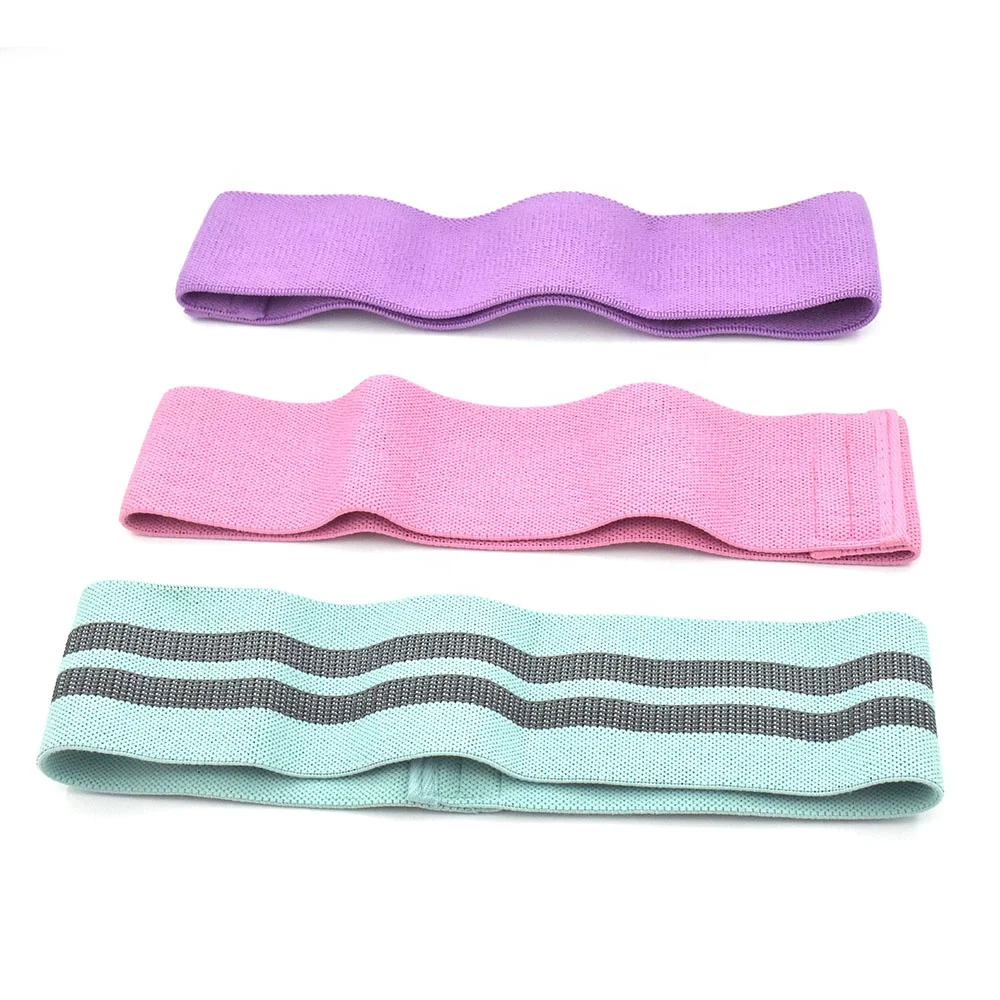 

Customized high quality pull up Hip fabric resistance bands, Pink, blue,purple
