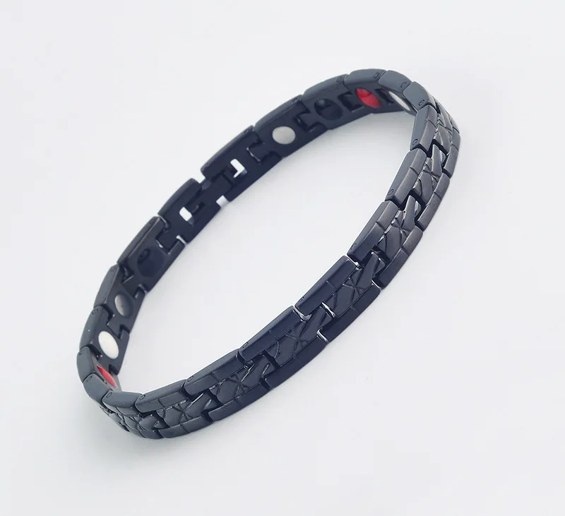 Fashion Men Titanium Stainless Steel Rock Biker Twist Magnetic Bracelets