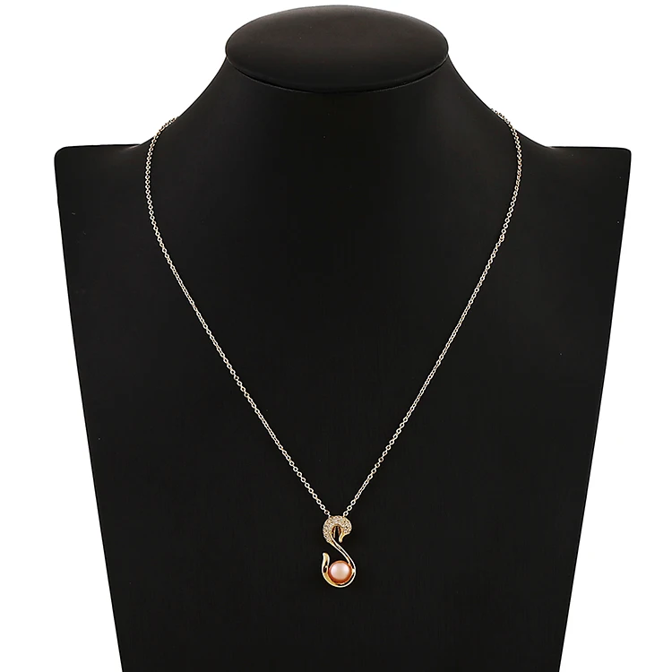 

High Quality Galvanized 18k diamond necklace pearl necklace 18k gold plated