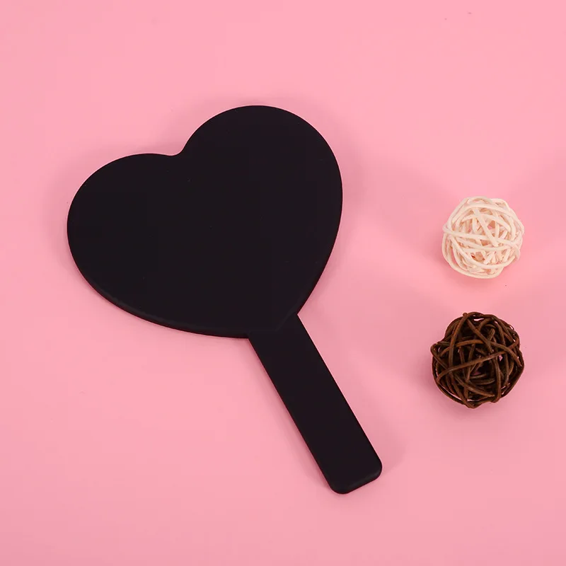 

Wholesale Portable Heart Mirrors Plastic Small Mini Make Up Mirror, 4 colors