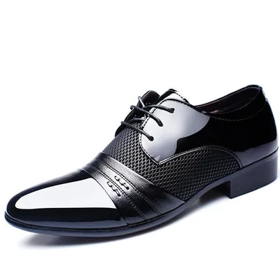 

High End Black Fashion Dress Shoes Men Casual for Elegant Occasions Leather Custom Summer Mens