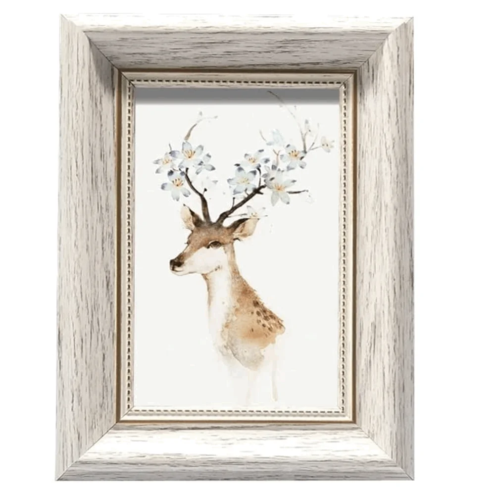 Vintage portrait picture frames 5x7 tabletop wall mountable home decor hot sale custom digital photo frame wood