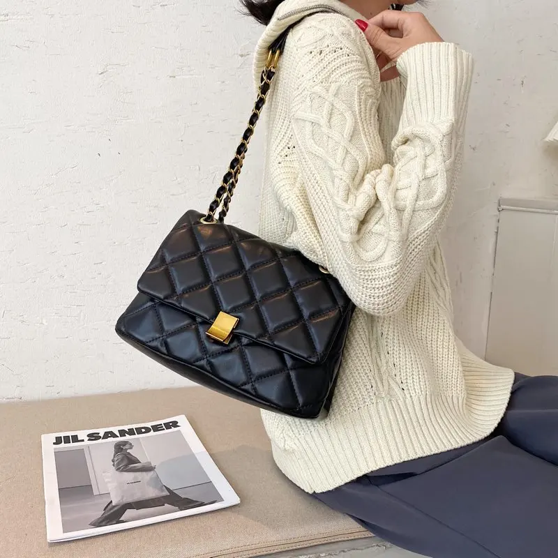 

Wholesale handbags high quality ladies bags women handbags lady handbag factory price Classic embroidered thread bag, 4colors