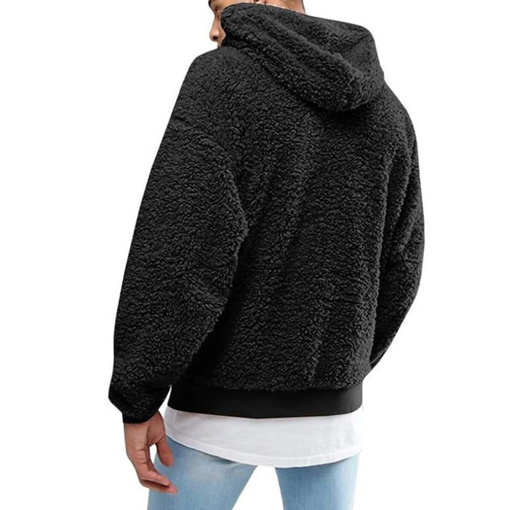 

Women's hooded pullover lamb fleece jacket cheap price warm fluffy mens hoodie sweatshirt coat jumper winter plain white hoodies, White/black/pink/gray/brown