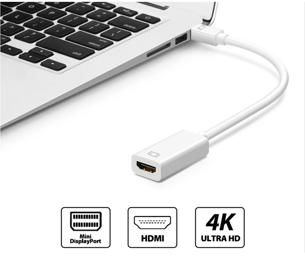 high quality mini dp to hd-mi adapter cable for 4k audio/vedio output - ANKUX.COM