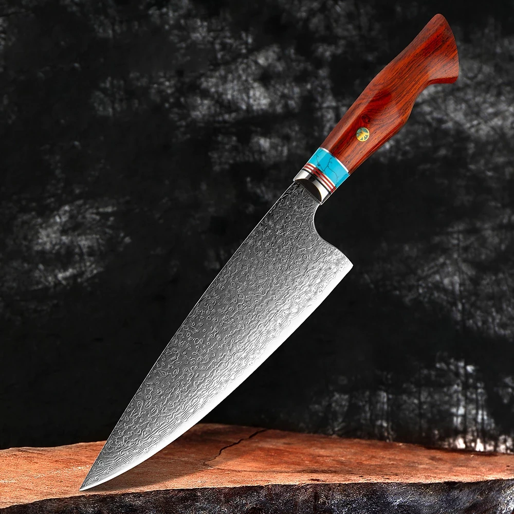 

New Arrival Professional Hammer Pattern 67 Layers VG10 Damascus Steel Chef Knife