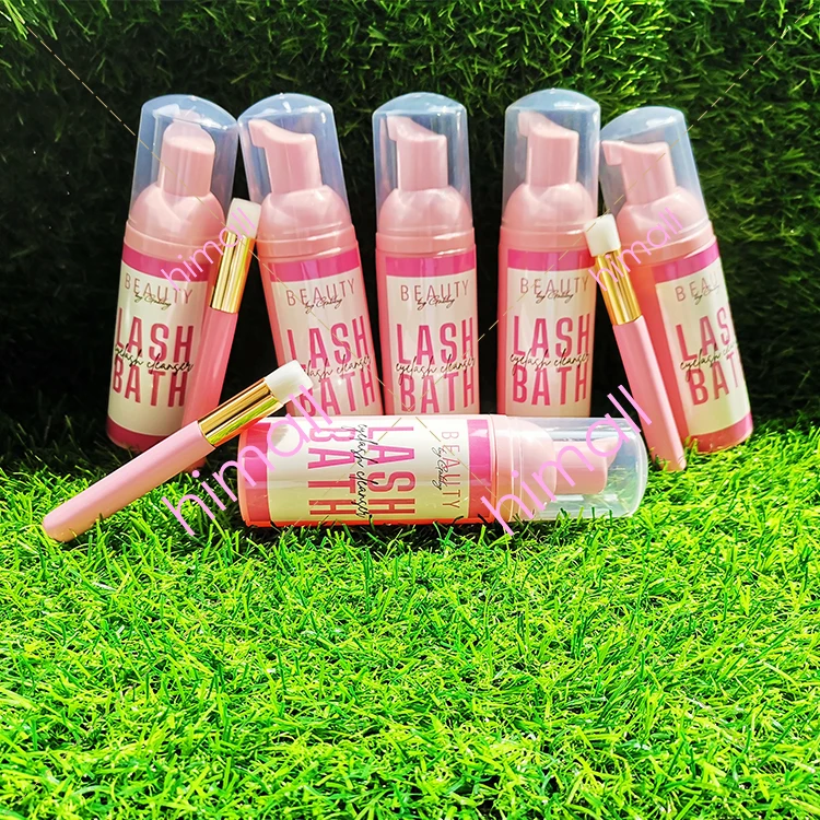 

lash bath kit lash shampoo with brush lash shampoo private label lashshampoo with brush, Clear, pink