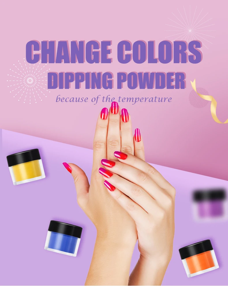 Amazing Color Change Effect Powder Nail Dipping Set Acrylic Color