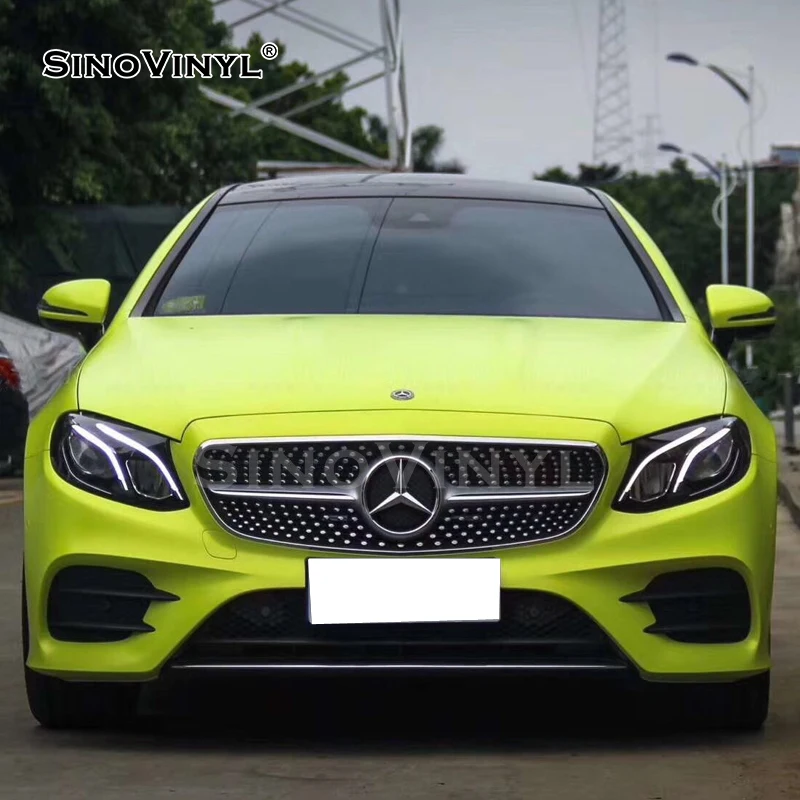 

SINOVINYL Hot Sale Super Matte Satin Tender Green Vinyl Car Wrap Foil Sticker White Car Vinyl Wrap Car Sticker