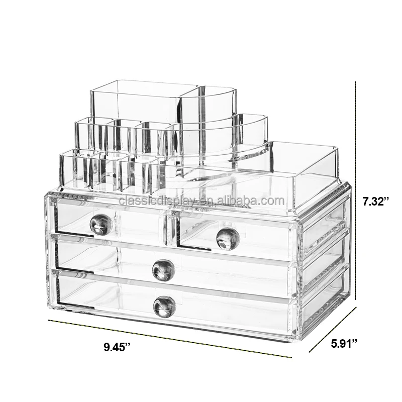 

M-8216A Crystal Acrylic Clear Makeup Storage Rack Jewelry Cosmetic Storage Display