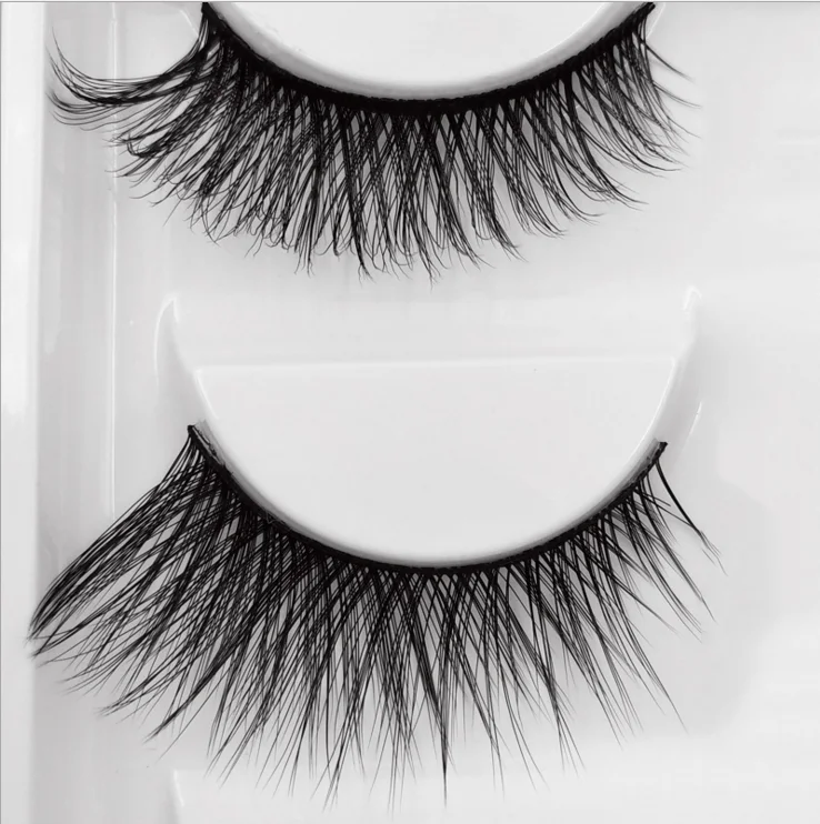 

Wholesale fashion popular Silk Eyelash Synthetic Mink Eyelashes Fluffy Private Label Lashes