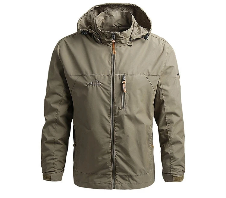 Man Custom Winter Waterpoof Jacket Plus Size Windbreaker Zipper Hiking ...