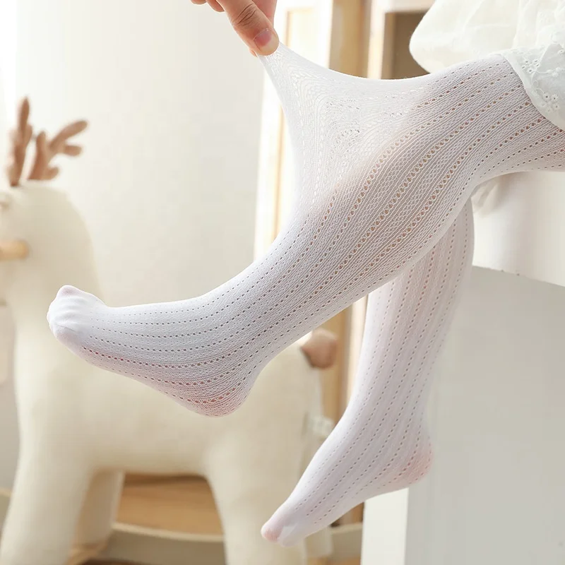 

2021 Newest Wholesale Baby Girl Summer Socks Breathable Mesh Pantyhose For Babies