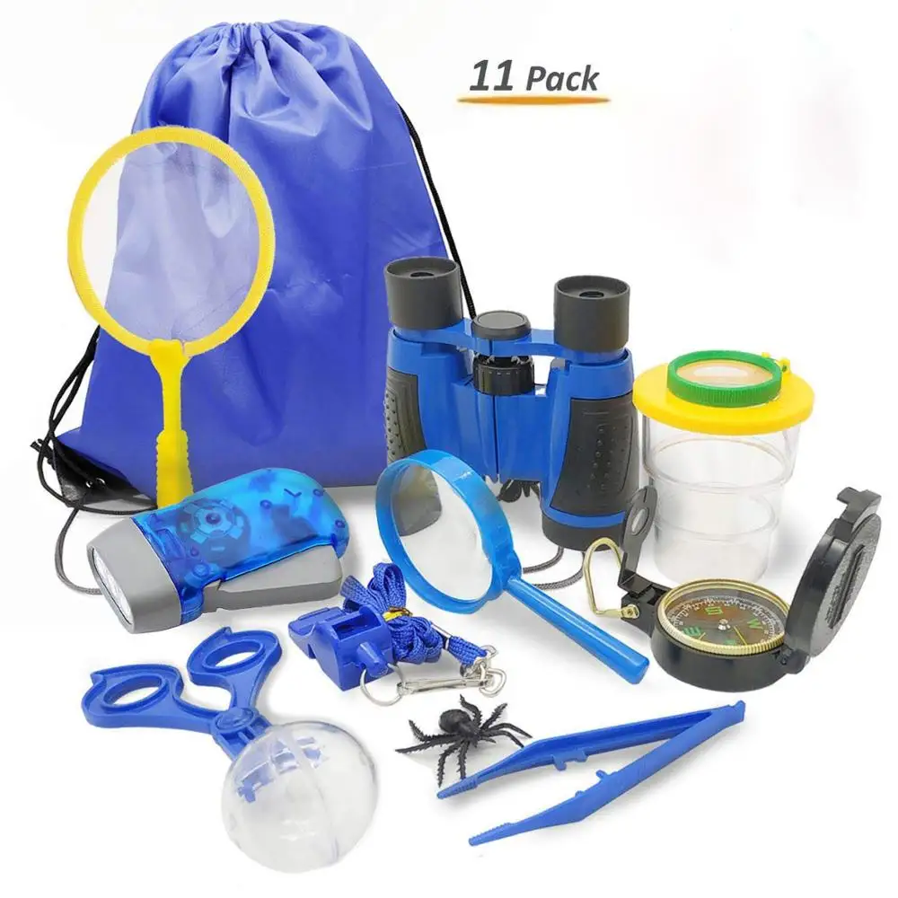 

Foreseen Kids Explorer Kit 11 in 1 Outdoor Exploration Gift Set for Camping Hiking and Pretend Play