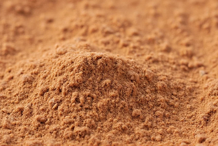 Close-up of cinnamon powder creating a barrier across ant trail on kitchen counter