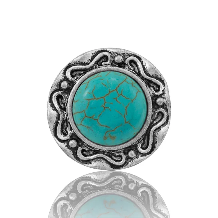 

Women's Fashion Created-Turquoise Ring Tibet Silver Zinc Alloy Tungsten Titanium Knuckle Vintage Bohemian Party Daily Rings