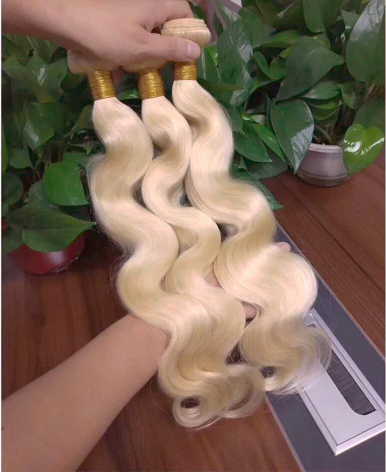 bodywave virgin 人发 613 蜂蜜金色编织巴西雷米头发俄罗斯金色完美