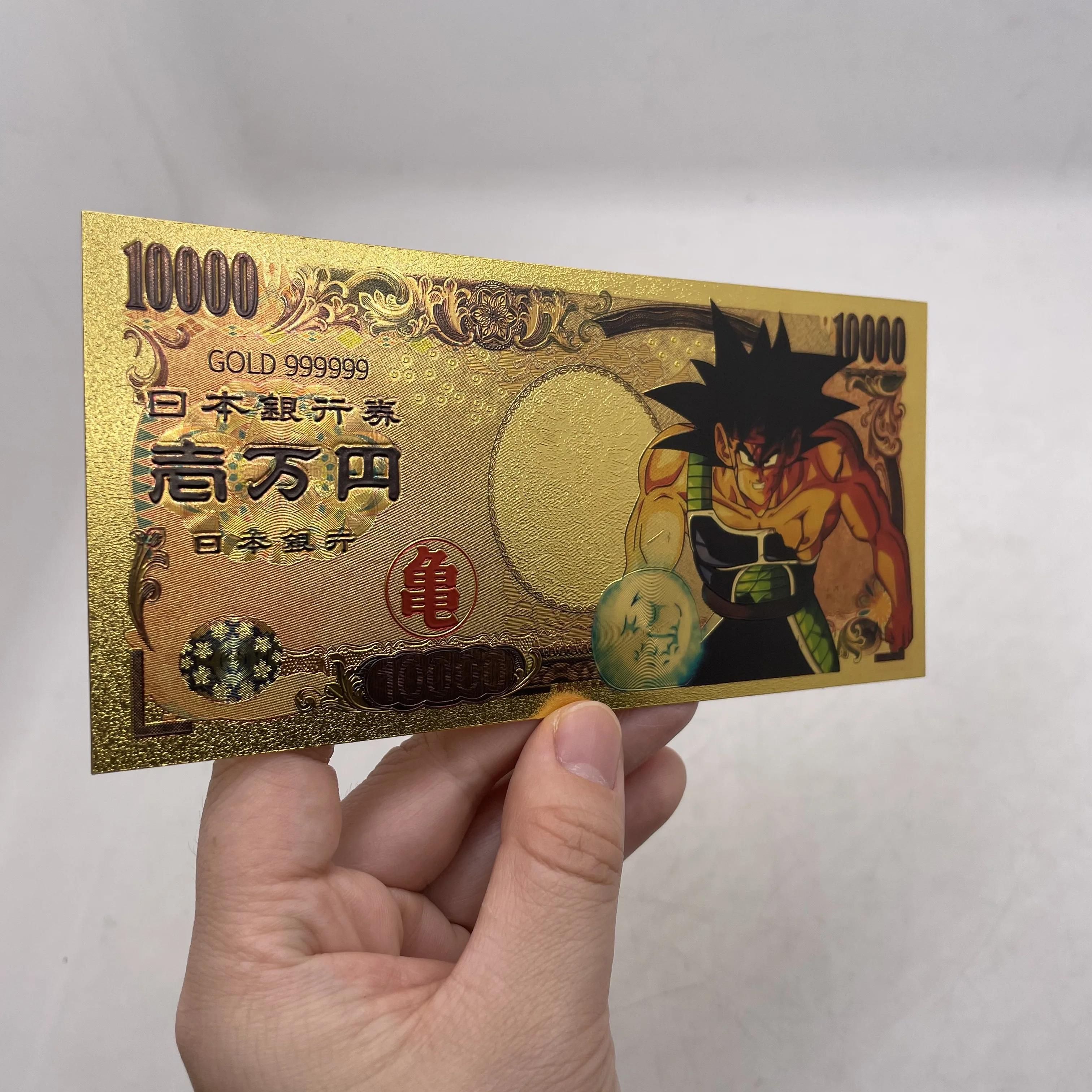 

New Type Japanese Dragon ball Z series Cartoon 24K Gold Banknote cards for classic childhood nice Collection gift