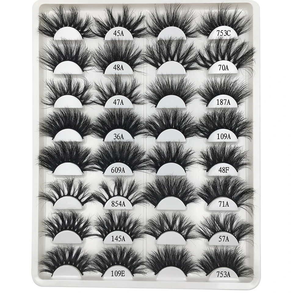 

High Sales Lashes Custom Logo Printed Eyelash Boxes Fluffy Mink Eyelashes