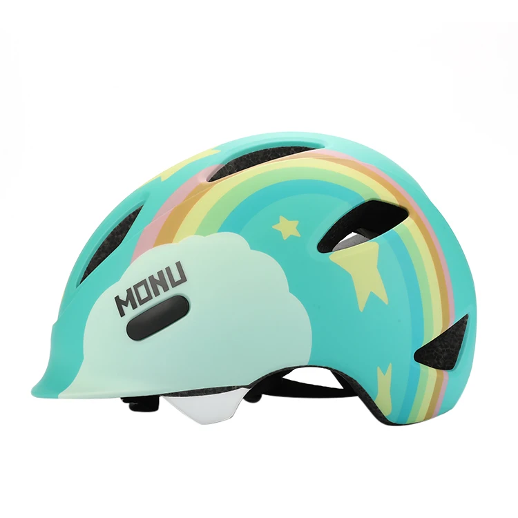

MONU Safety Mountain Cycle Bicycle Sports With Fit System For Children Bike Helmet Kids, Green